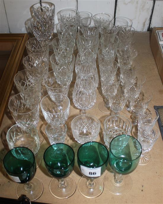 2 boxes of cut glass(-)